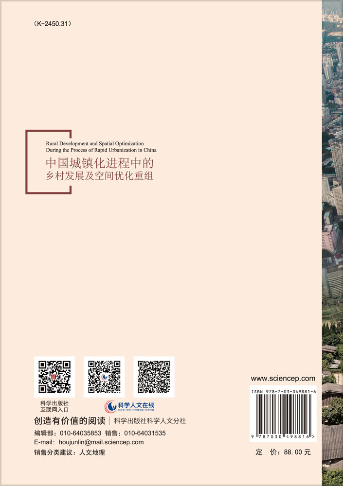中国城镇化进程中在乡村发展及空间优化重组