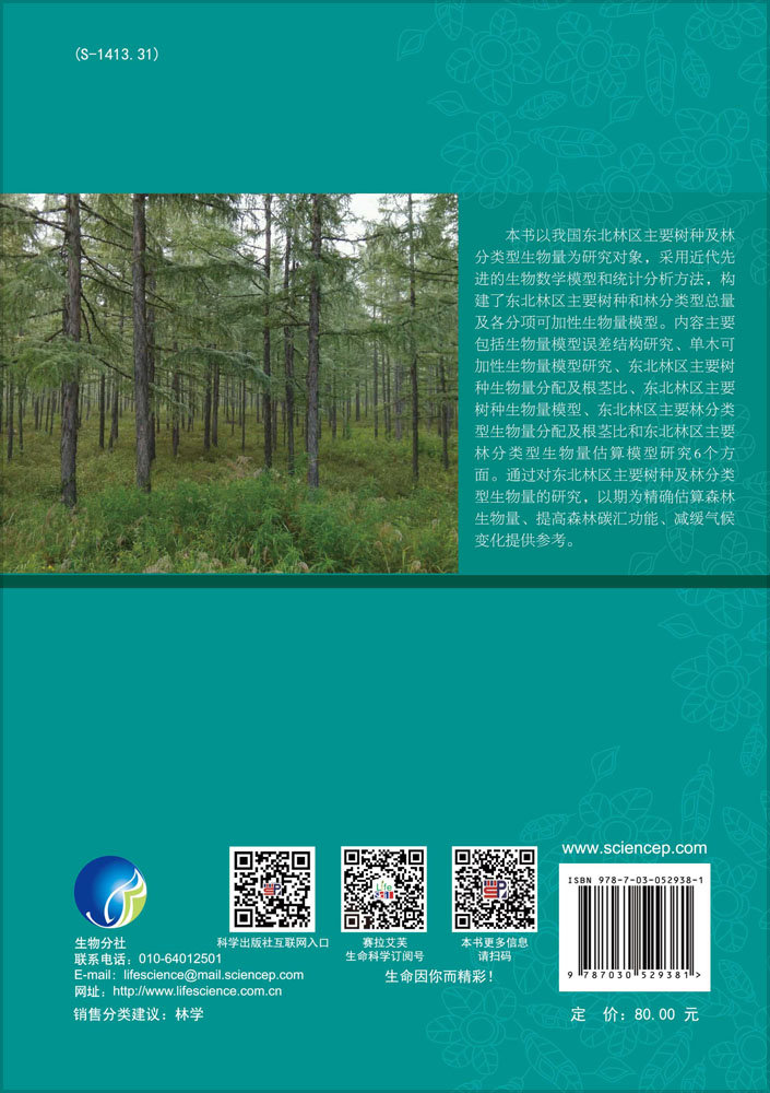 东北林区主要树种及林分类型生物量模型