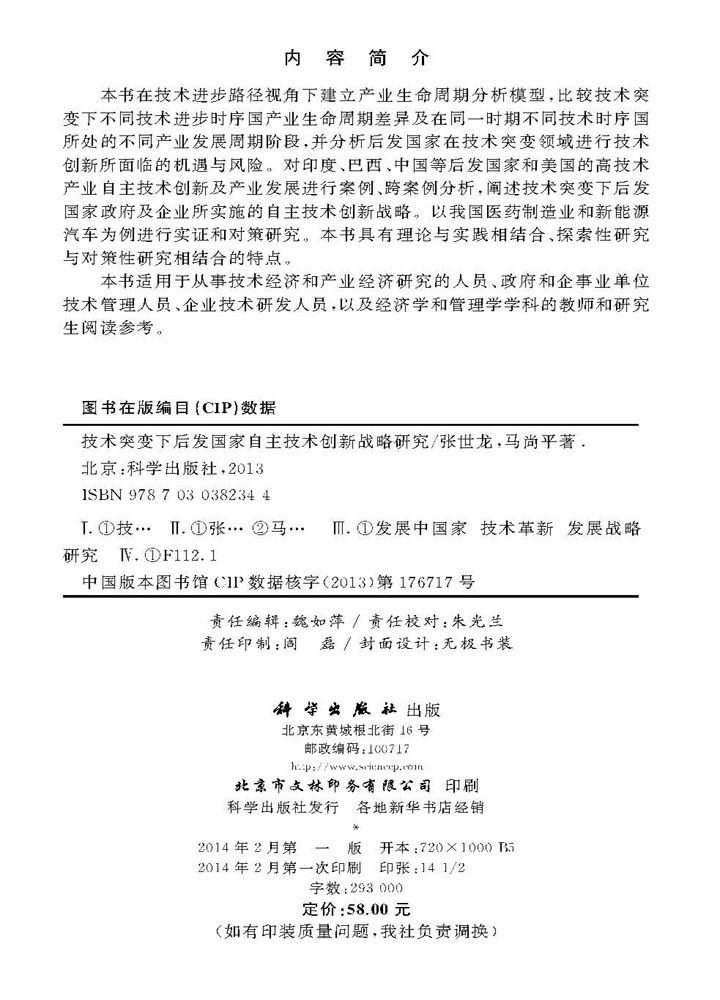 技术突变下后发国家自主技术创新战略研究