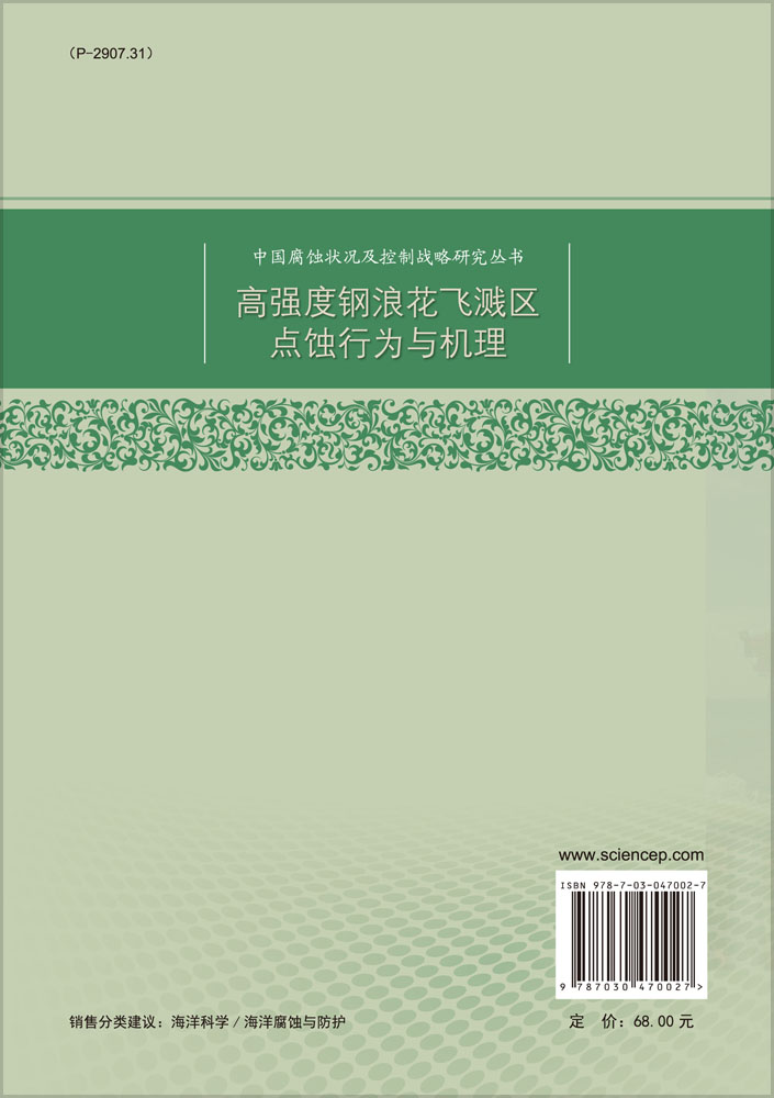 高强度钢浪花飞溅区点蚀行为与机理