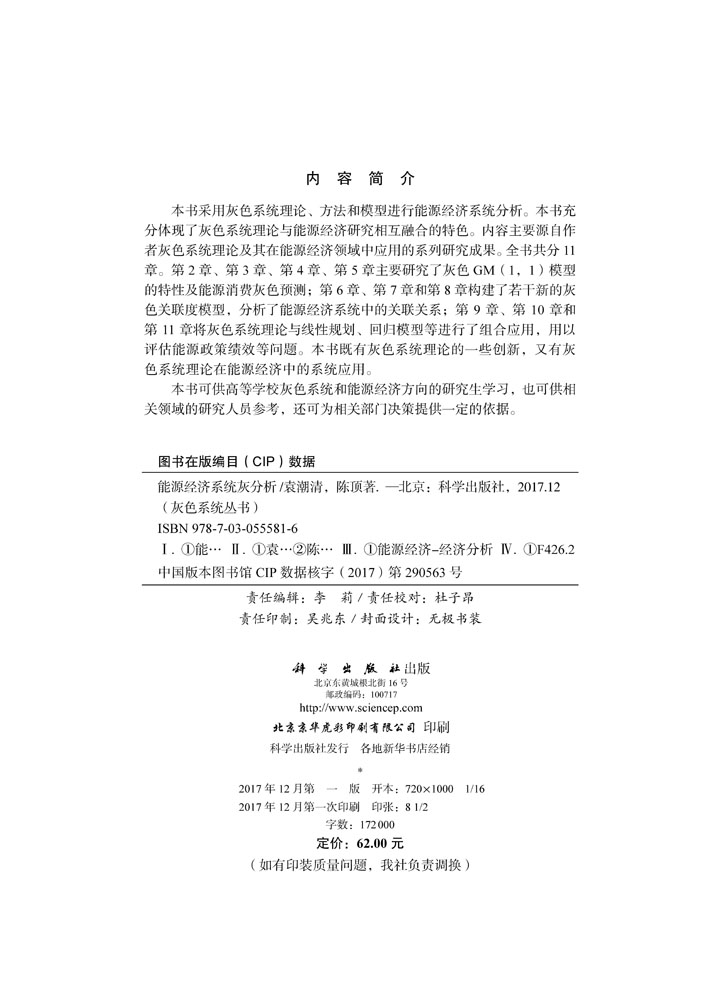 能源经济系统灰分析