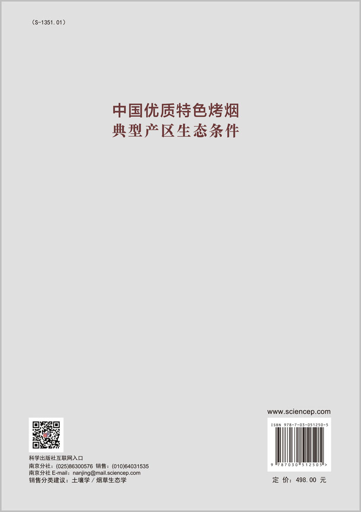 中国优质特色烤烟典型产区生态条件
