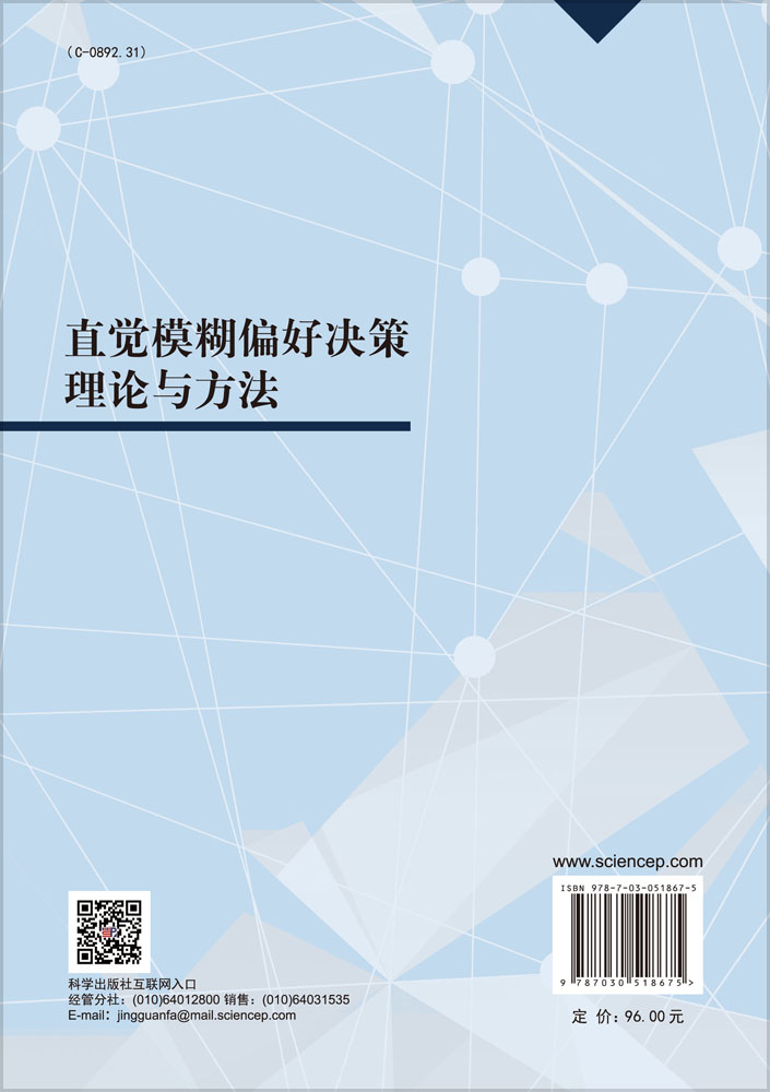 直觉模糊偏好决策理论与方法