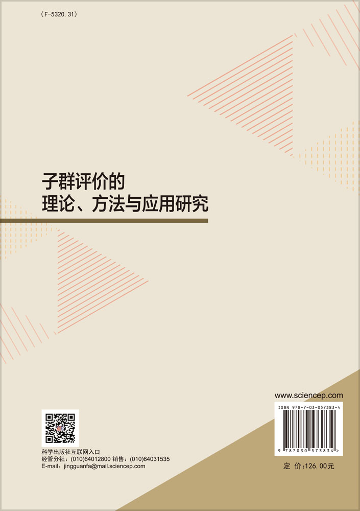 子群评价的理论、方法与应用研究