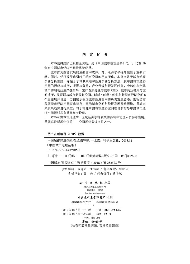 中国城市经济空间