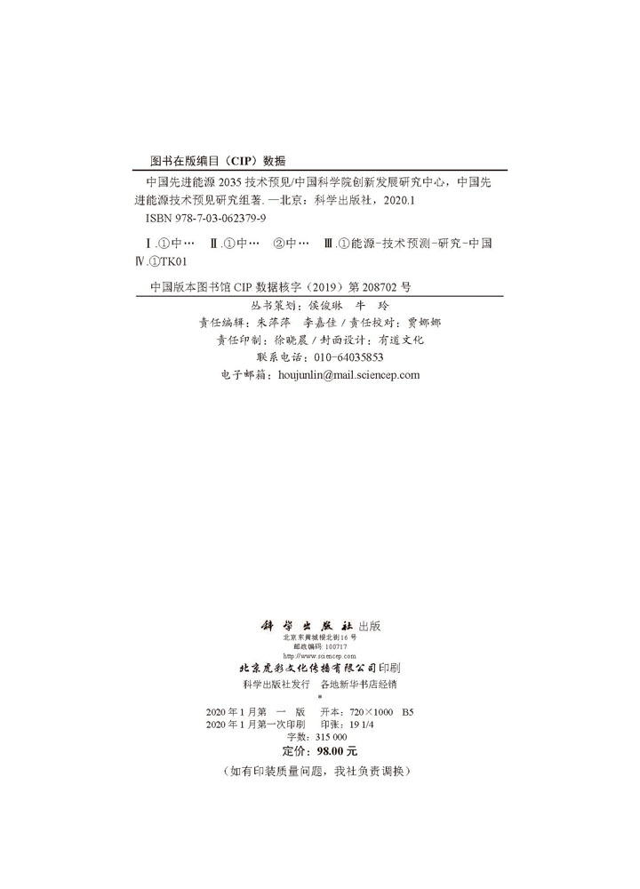 中国先进能源2035技术预见