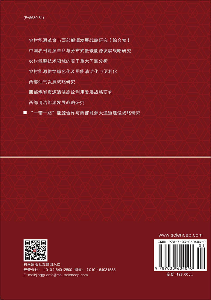 “一带一路”能源合作与西部能源大通道建设战略研究