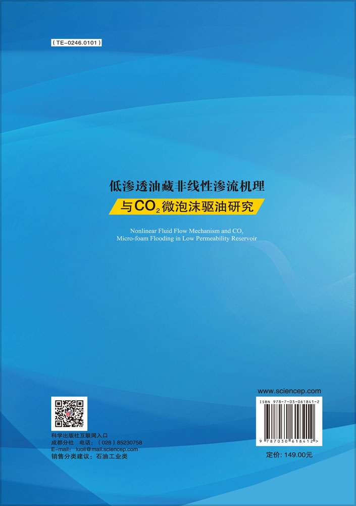 低渗透油藏非线性渗流机理与CO2微泡沫驱油研究