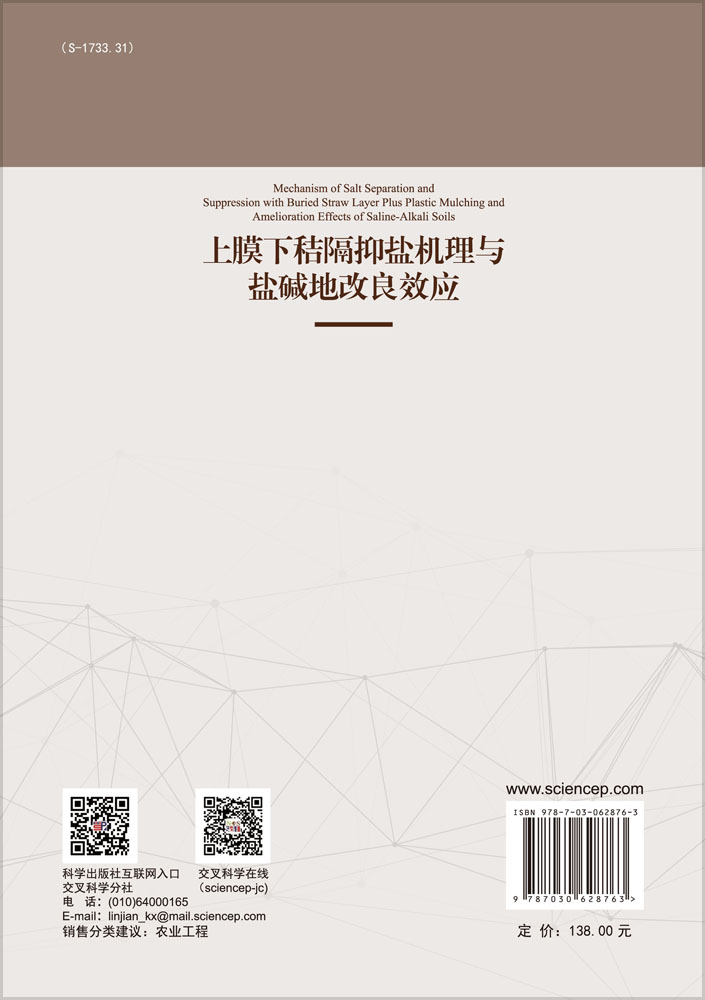 上膜下秸隔抑盐机理与盐碱地改良效应