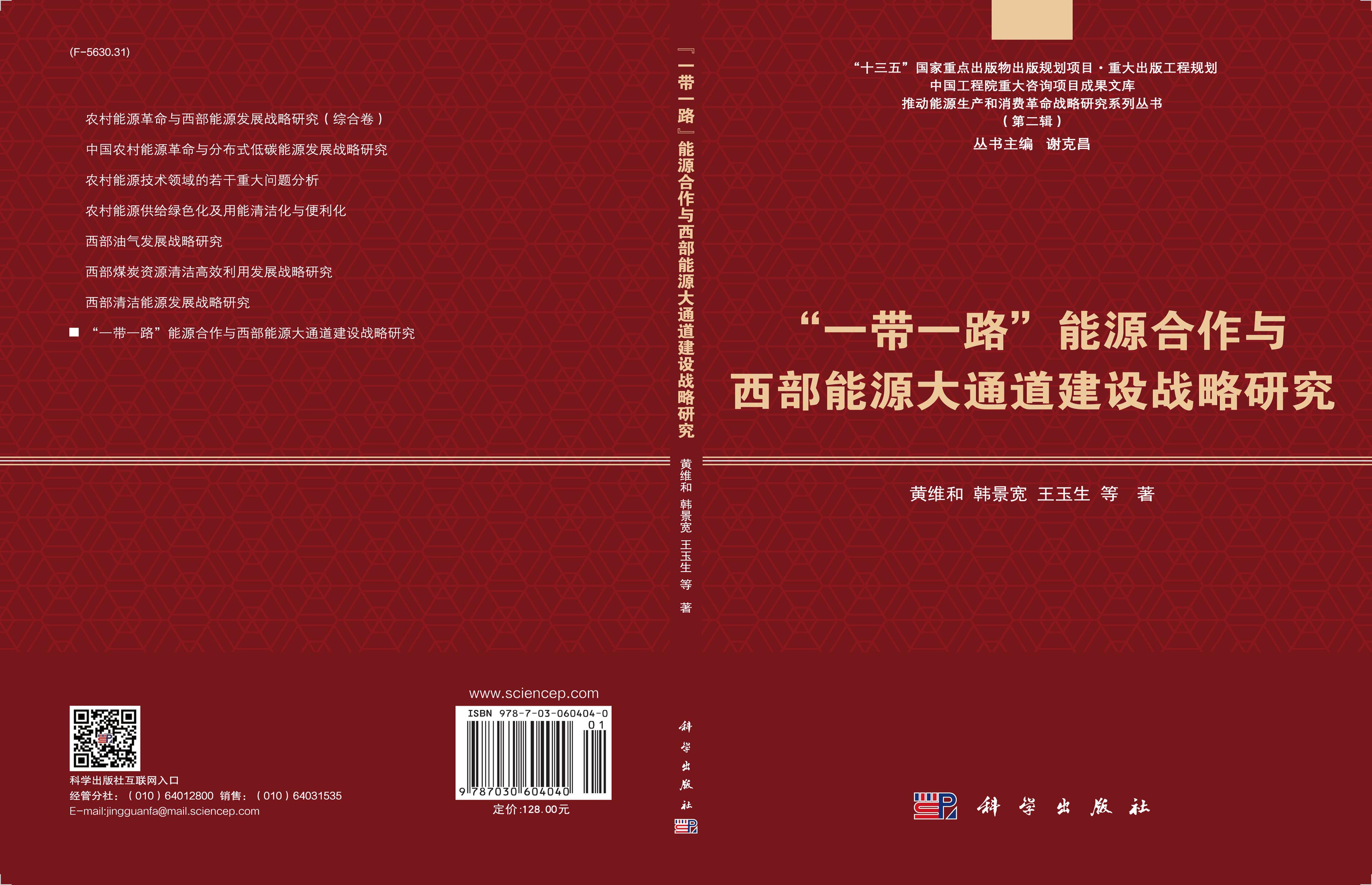 “一带一路”能源合作与西部能源大通道建设战略研究