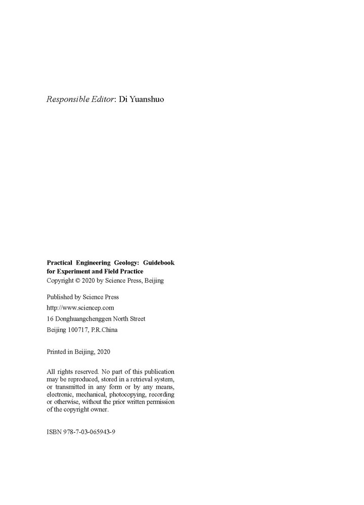 Practical Engineering Geology:Guidebook for Experiment and Field Practice
