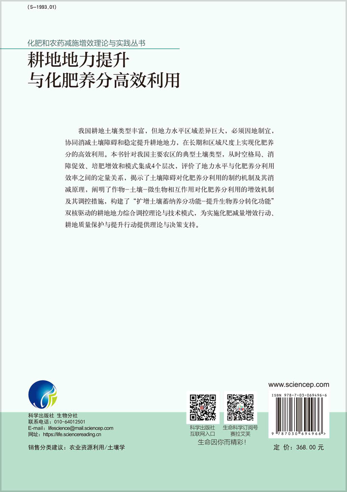 耕地地力提升与化肥养分高效利用