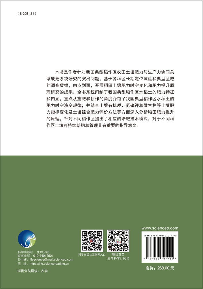 典型稻作区土壤肥力时空变化与提升原理