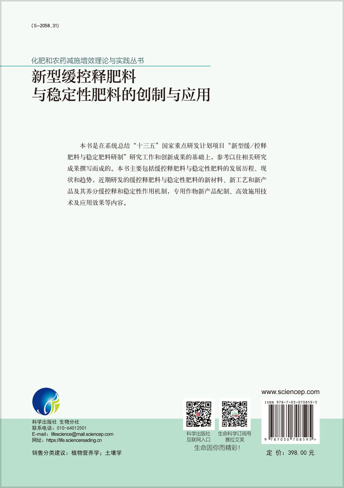 新型缓控释肥料与稳定性肥料的创制与应用