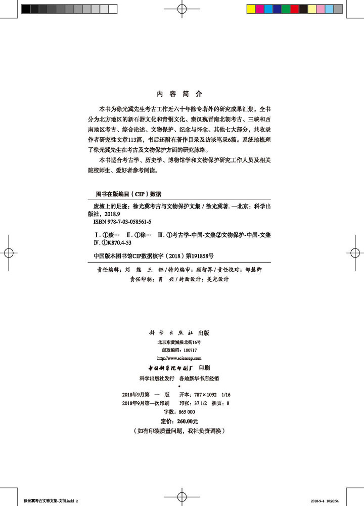废墟上的足迹——徐光冀考古与文物保护文集
