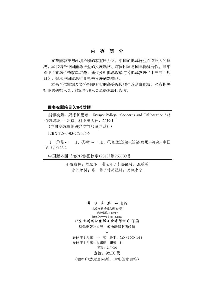 能源战略：疑虑和思考