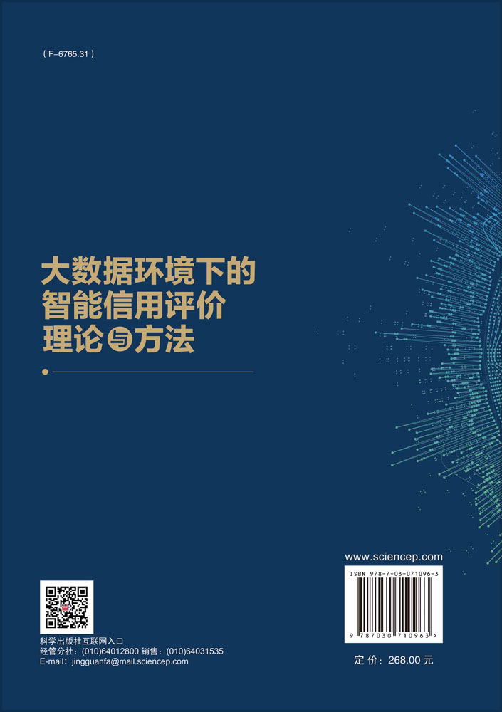 大数据环境下的智能信用评价理论与方法