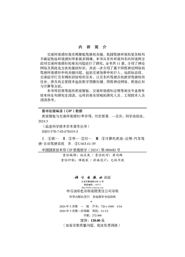视觉智能与交通环境感知