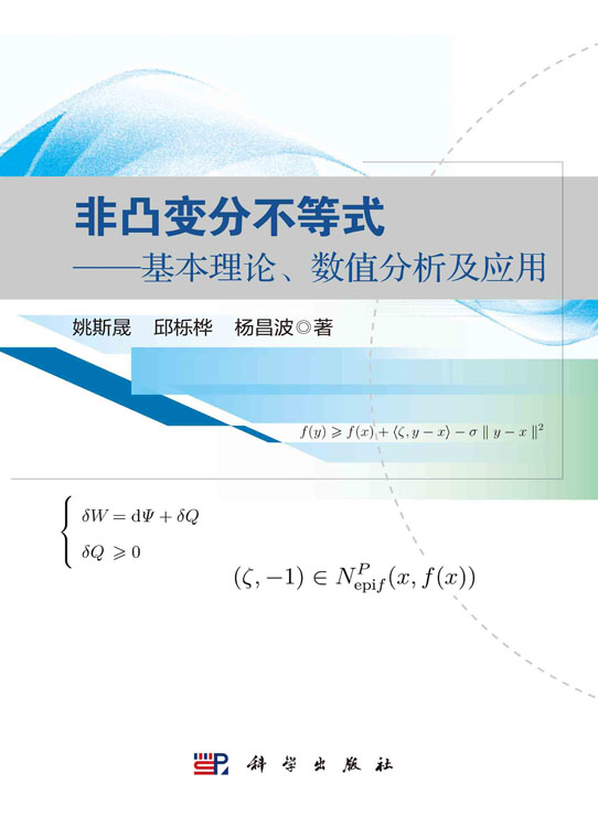 非凸变分不等式——基本理论、数值分析及应用