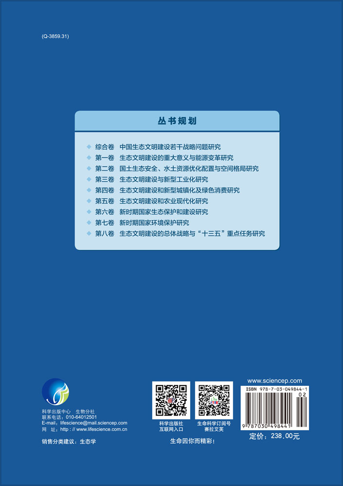 中国生态文明建设重大战略研究丛书（全套9本）