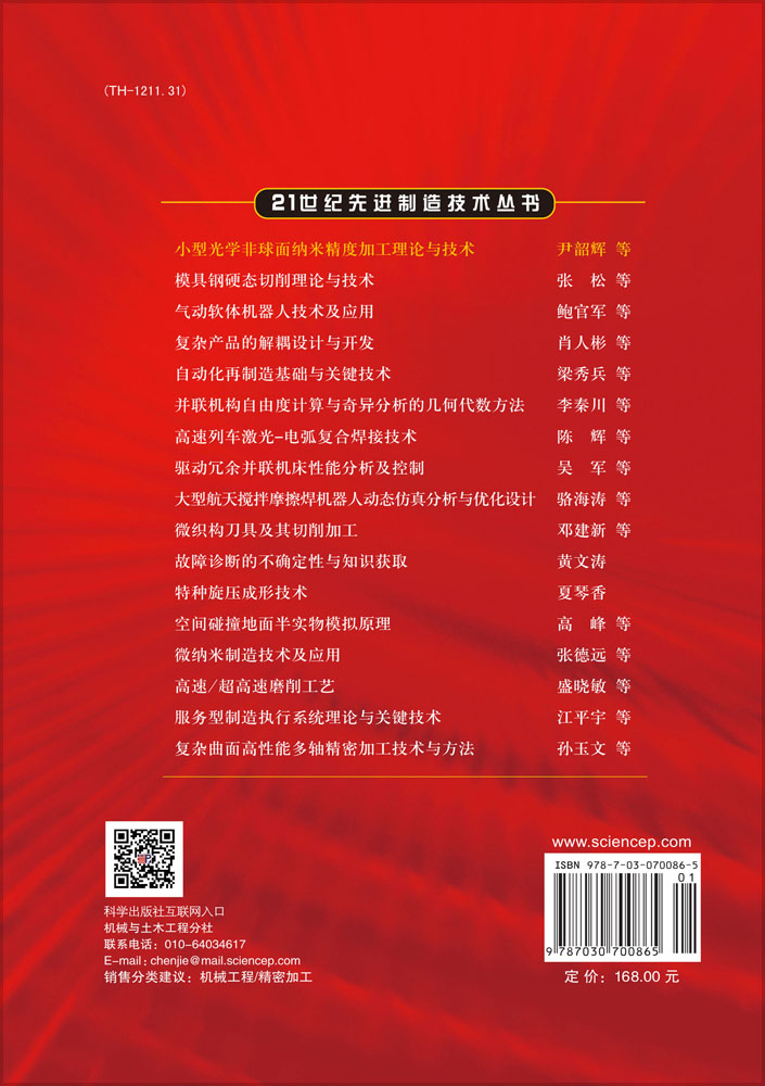 小型光学非球面纳米精度加工理论与技术