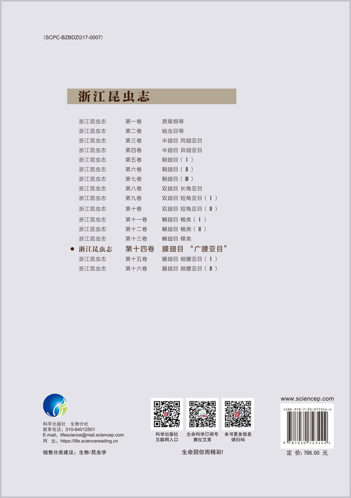 浙江昆虫志 第十四卷，膜翅目 “广腰亚目”
