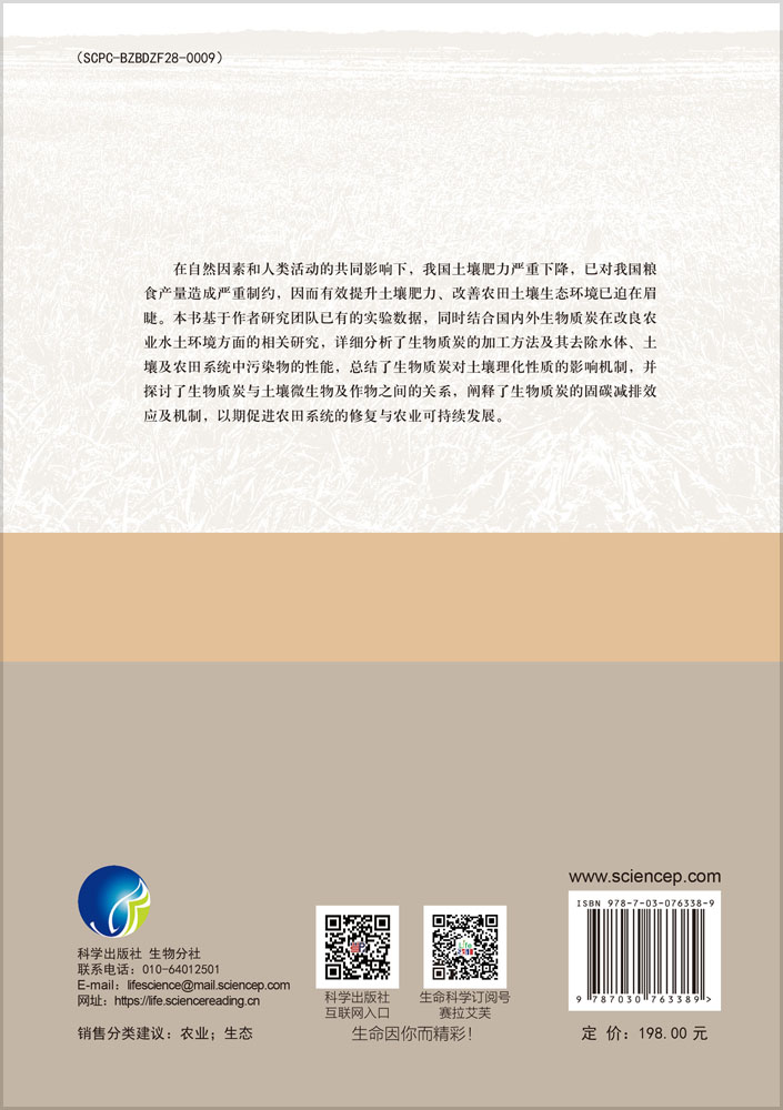 生物质炭在水土环境及农田系统中的应用