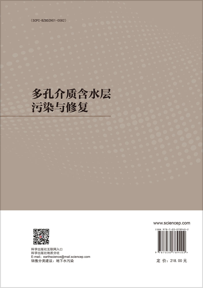 多孔介质含水层污染与修复