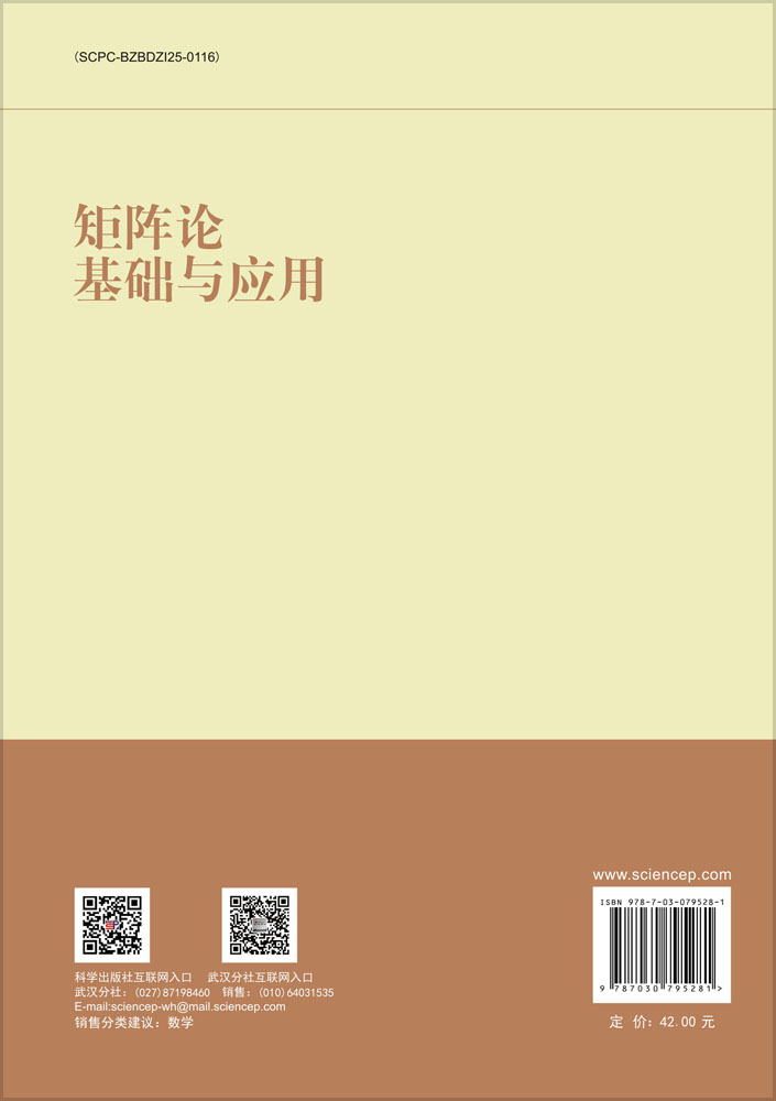 矩阵论基础与应用