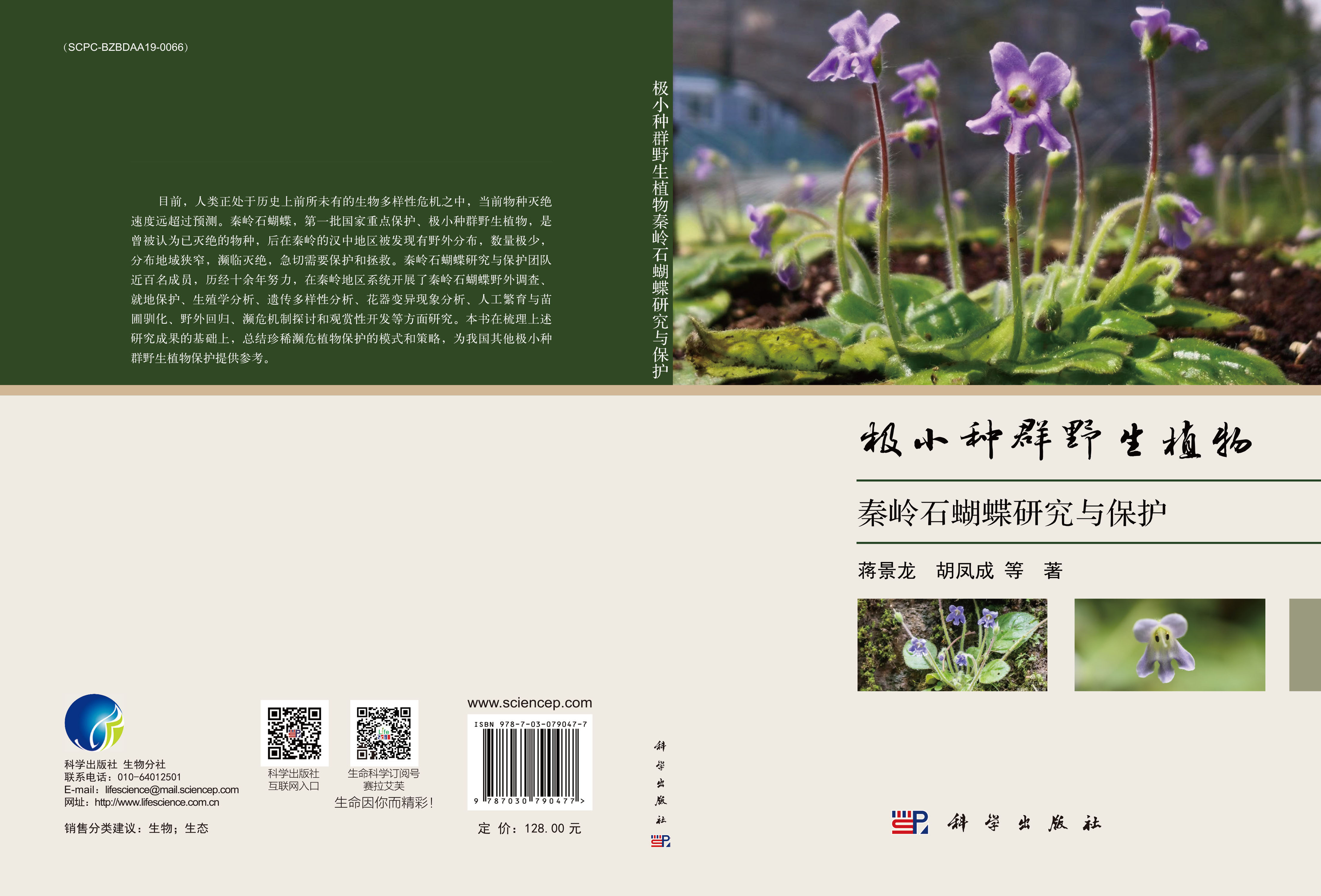 极小种群野生植物秦岭石蝴蝶研究与保护