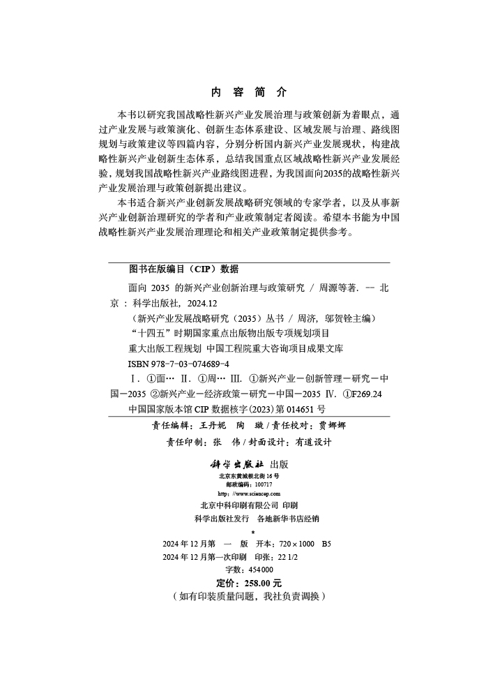 面向2035的新兴产业创新治理与政策研究