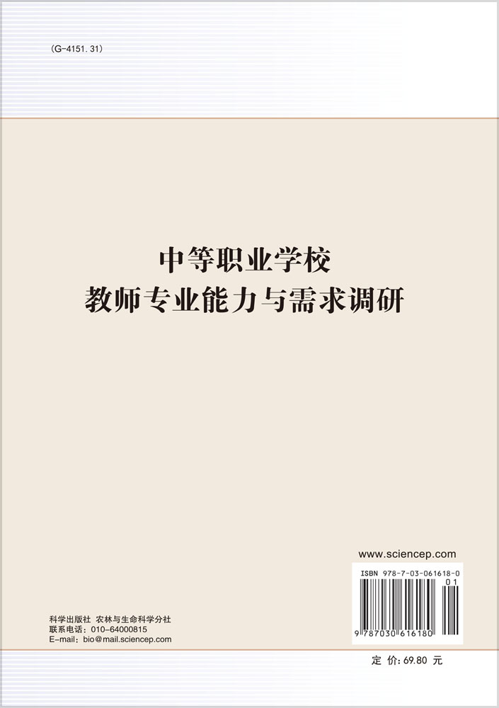 中等职业学校教师专业能力与需求调研