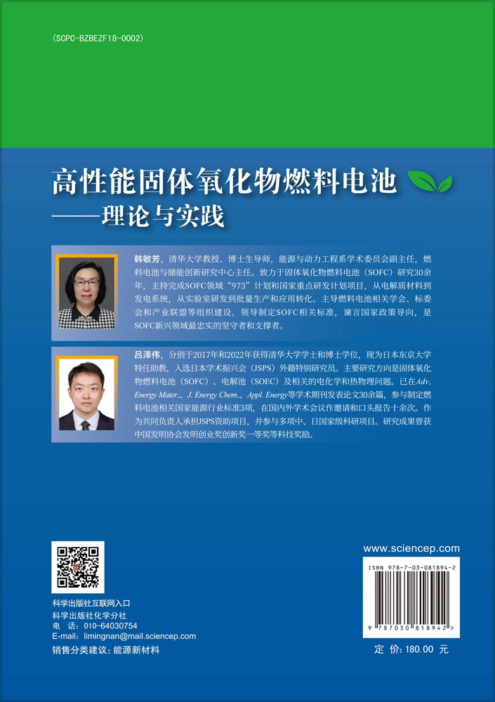 高性能固体氧化物燃料电池——理论与实践
