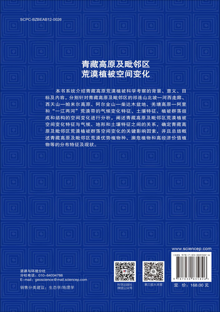青藏高原及毗邻区荒漠植被空间变化