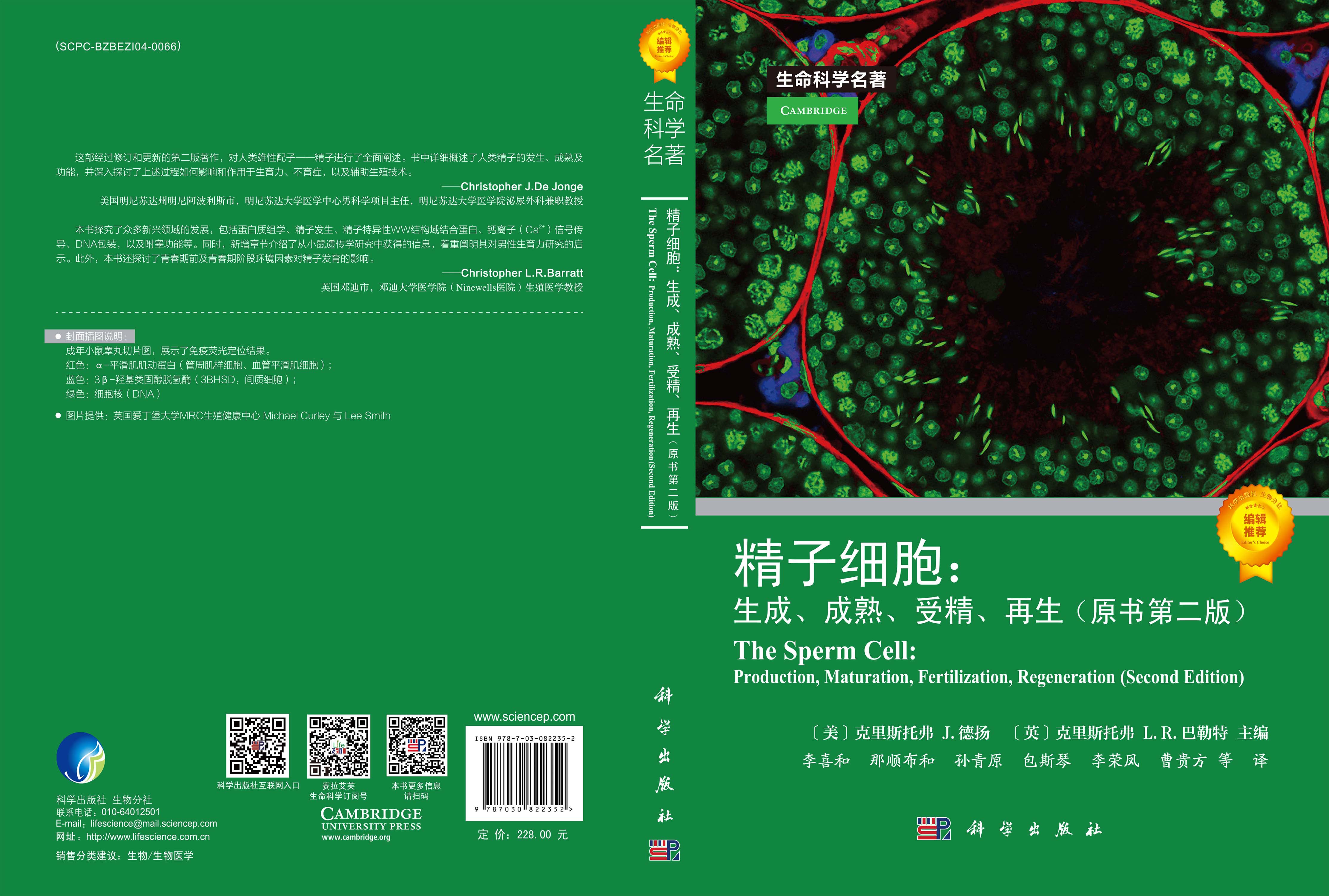 精子细胞:生成、成熟、受精、再生（原书第二版）