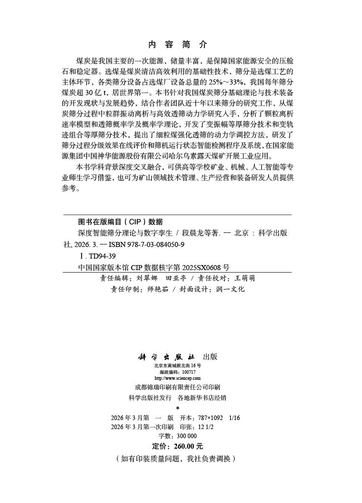 深度智能筛分理论与数字孪生