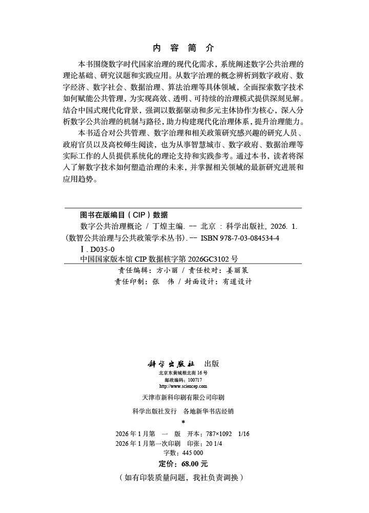 数字公共治理概论