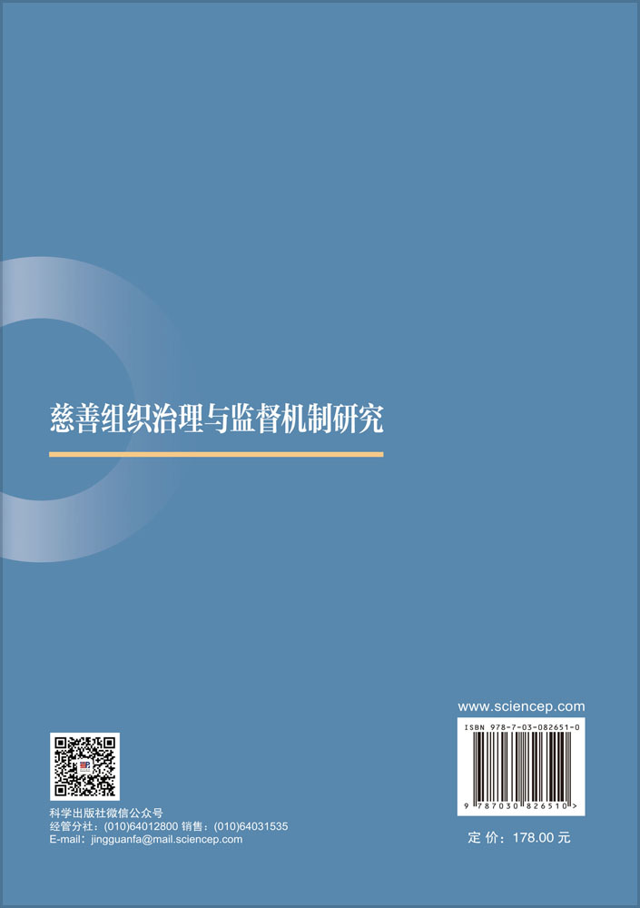 慈善组织治理与监督机制研究
