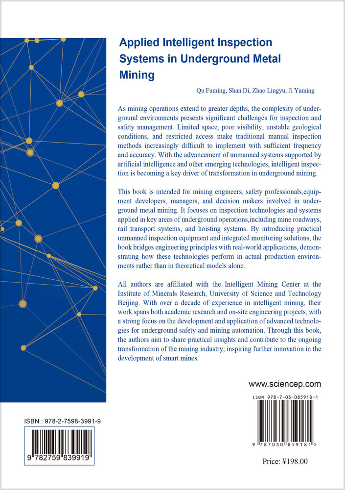 Applied Intelligent Inspection Systems in Underground Metal Mining